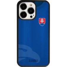 Coque iPhone 13 Pro - Silicone rigide noir Maillot de football Slovaquie