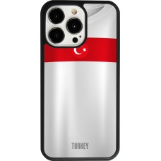 Coque iPhone 13 Pro - Silicone rigide noir Maillot de football Turquie personnalisable