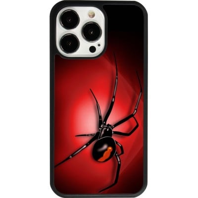 Coque iPhone 13 Pro - Silicone rigide noir Halloween 2023 spider black widow