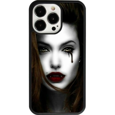 Coque iPhone 13 Pro - Silicone rigide noir Halloween 2023 gothic vampire