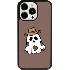 Coque iPhone 13 Pro - Silicone rigide noir Halloween 2024 cowboy ghost