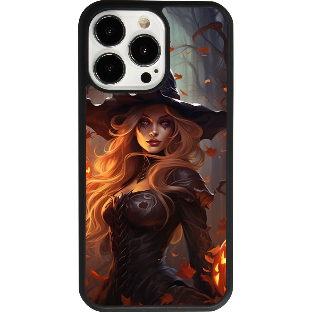 Coque iPhone 13 Pro - Silicone rigide noir Halloween 2024 sexy witch