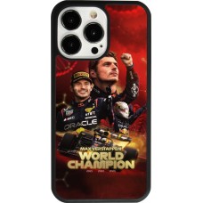 Coque iPhone 13 Pro - Silicone rigide noir Max Verstappen Champion 2023