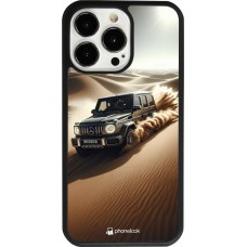 Coque iPhone 13 Pro - Silicone rigide noir Mercedes G Drift Desert