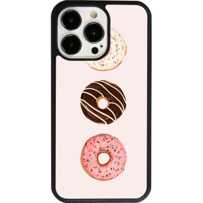 Coque iPhone 13 Pro - Silicone rigide noir Spring 23 donuts