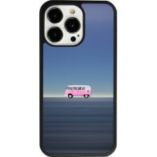 Coque iPhone 13 Pro - Silicone rigide noir Spring 23 pink bus