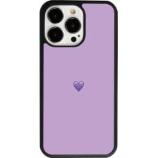 Coque iPhone 13 Pro - Silicone rigide noir Valentine 2023 purpule single heart