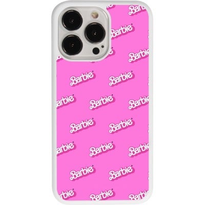 Coque iPhone 13 Pro - Silicone rigide blanc Barbie Pattern