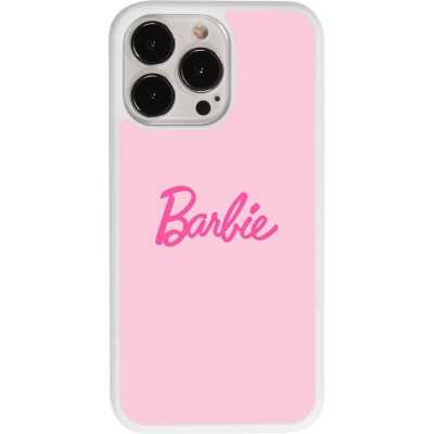 Coque iPhone 13 Pro - Silicone rigide blanc Barbie Text