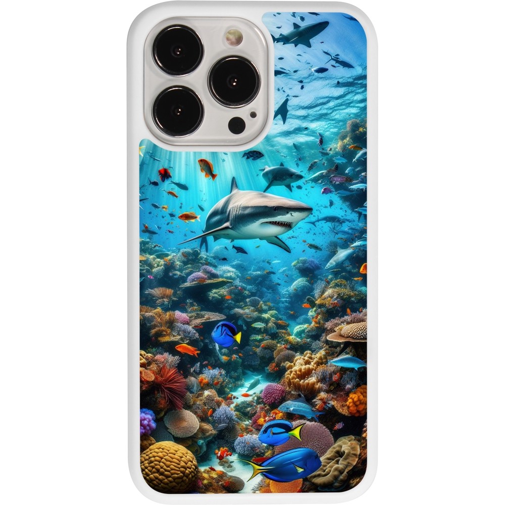 Coque iPhone 13 Pro - Silicone rigide blanc Bora Bora Mer et Merveilles