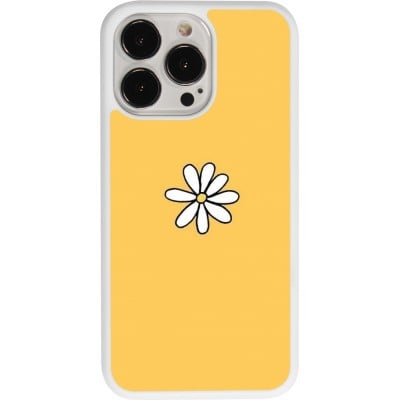 Coque iPhone 13 Pro - Silicone rigide blanc Easter 2023 daisy