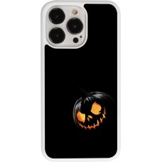 Coque iPhone 13 Pro - Silicone rigide blanc Halloween 2023 discreet pumpkin