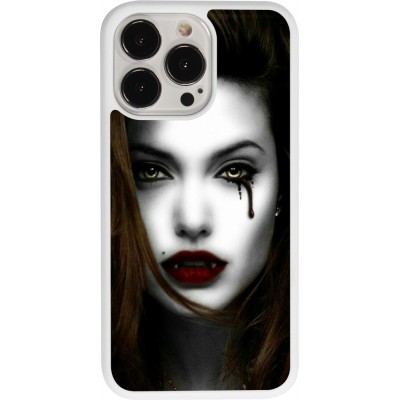 Coque iPhone 13 Pro - Silicone rigide blanc Halloween 2023 gothic vampire