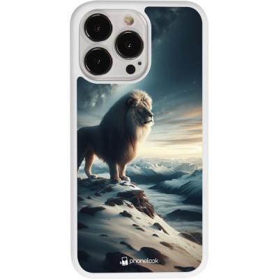 Coque iPhone 13 Pro - Silicone rigide blanc Le lion blanc