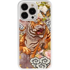 Coque iPhone 13 Pro - Silicone rigide blanc Spring 23 japanese tiger