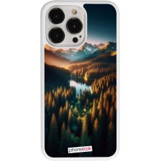 Coque iPhone 13 Pro - Silicone rigide blanc Sunset Forest Lake