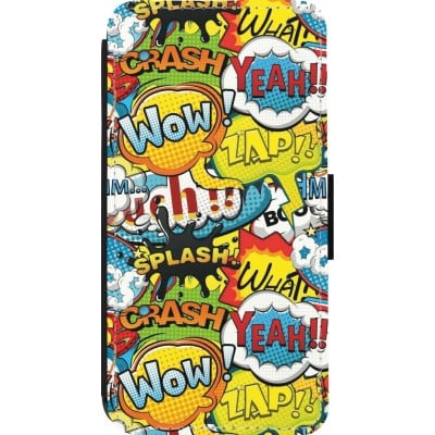 Coque iPhone 13 Pro - Wallet noir Cartoons slogans