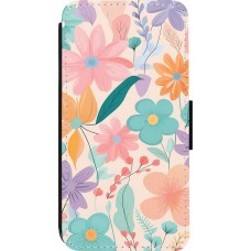 Coque iPhone 13 Pro - Wallet noir Easter 2024 spring flowers