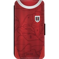 Coque iPhone 13 Pro - Wallet noir Maillot de football Autriche personnalisable