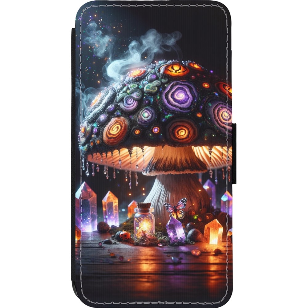 Coque iPhone 13 Pro - Wallet noir Halloween Potion Magic