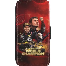 Coque iPhone 13 Pro - Wallet noir Max Verstappen Champion 2023