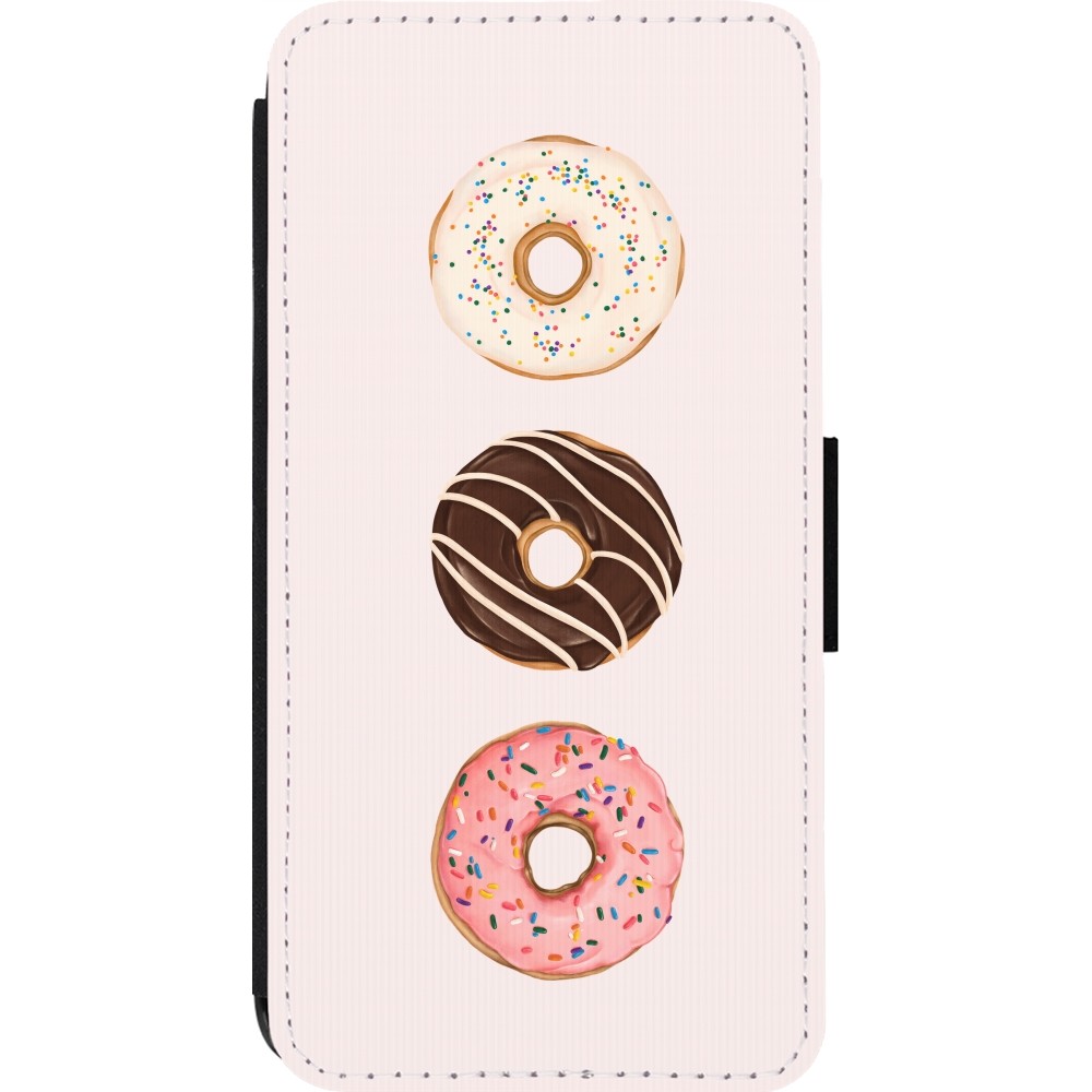 Coque iPhone 13 Pro - Wallet noir Spring 23 donuts