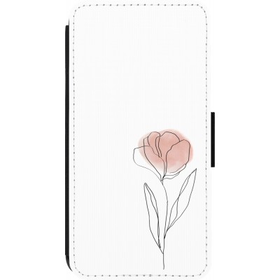 Coque iPhone 13 Pro - Wallet noir Spring 23 minimalist flower