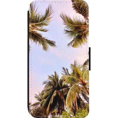 Coque iPhone 13 Pro - Wallet noir Summer 2023 palm tree vibe