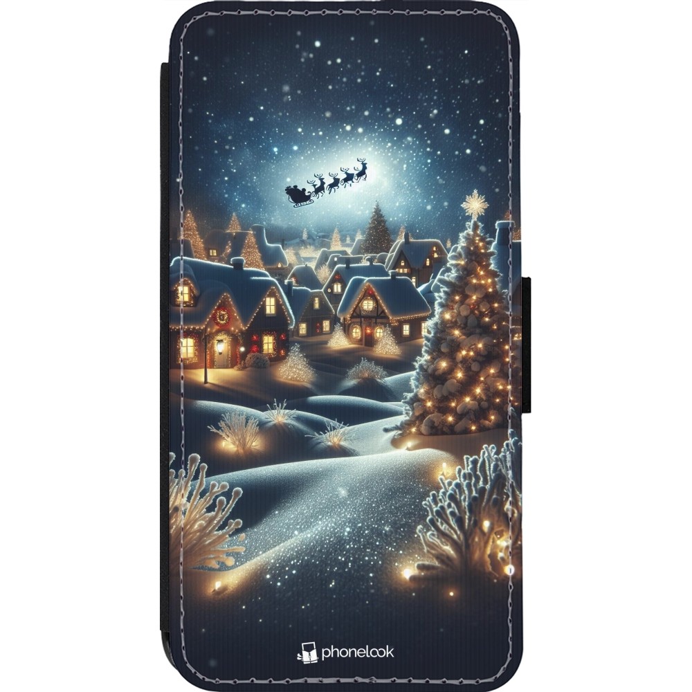 Coque iPhone 13 Pro - Wallet noir Noël 2023 Christmas is Coming