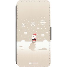 Coque iPhone 13 Pro - Wallet noir Noël 2023 Minimalist Santa