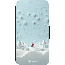 Coque iPhone 13 Pro - Wallet noir Noël 2023 Petit Père Flocon