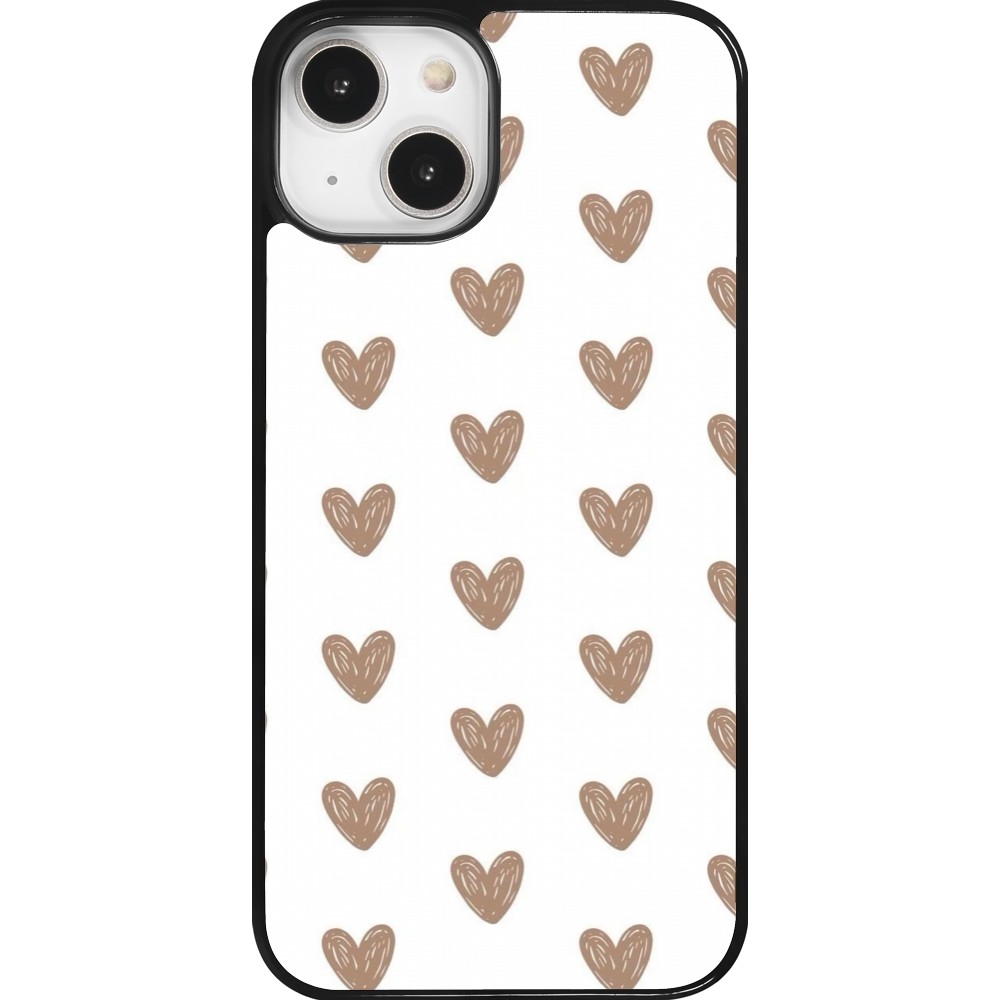 iPhone 14 Case Hülle - Autumn 2024 brown hearts