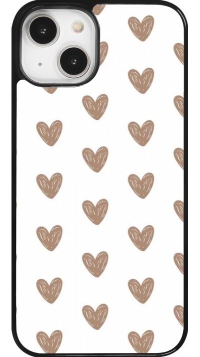 Coque iPhone 14 - Autumn 2024 brown hearts