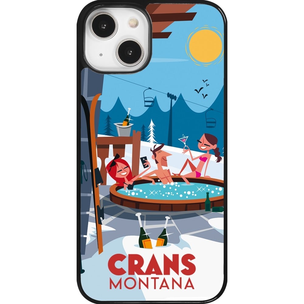 iPhone 14 Case Hülle - Crans-Montana Mountain Jacuzzi