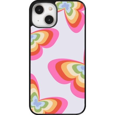 Coque iPhone 14 - Easter 2024 rainbow butterflies