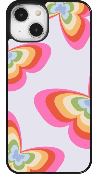 Coque iPhone 14 - Easter 2024 rainbow butterflies