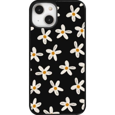 Coque iPhone 14 - Easter 2024 white on black flower