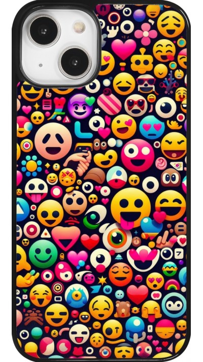 Coque iPhone 14 - Emoji Mix Color