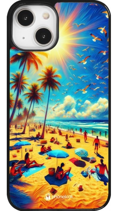 Coque iPhone 14 - Été Paradis Paint