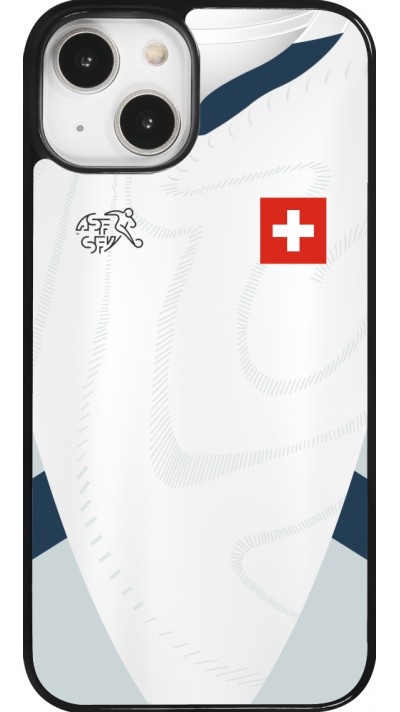 Coque iPhone 14 - Maillot de football Suisse Extérieur personnalisable