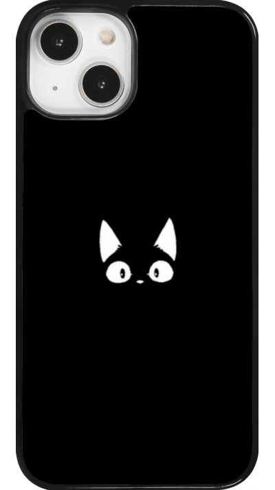 Coque iPhone 14 - Funny cat on black