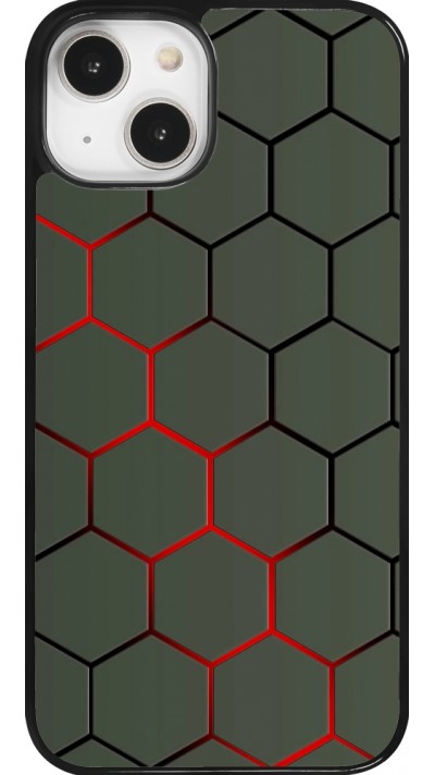 Coque iPhone 14 - Geometric Line red