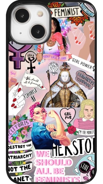 Coque iPhone 14 - Girl Power Collage