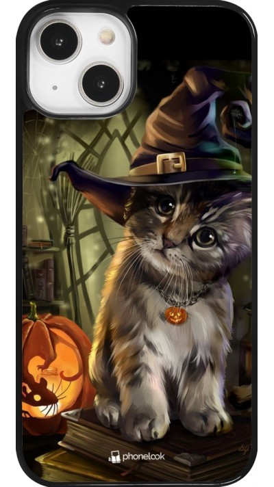 Coque iPhone 14 - Halloween 21 Witch cat