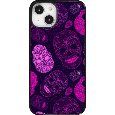 Coque iPhone 14 - Halloween 2023 pink skulls