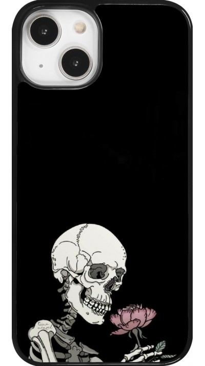 Coque iPhone 14 - Halloween 2023 rose and skeleton