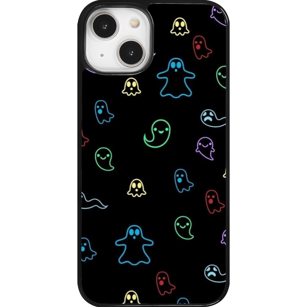 Coque iPhone 14 - Halloween 2024 colorful ghosts