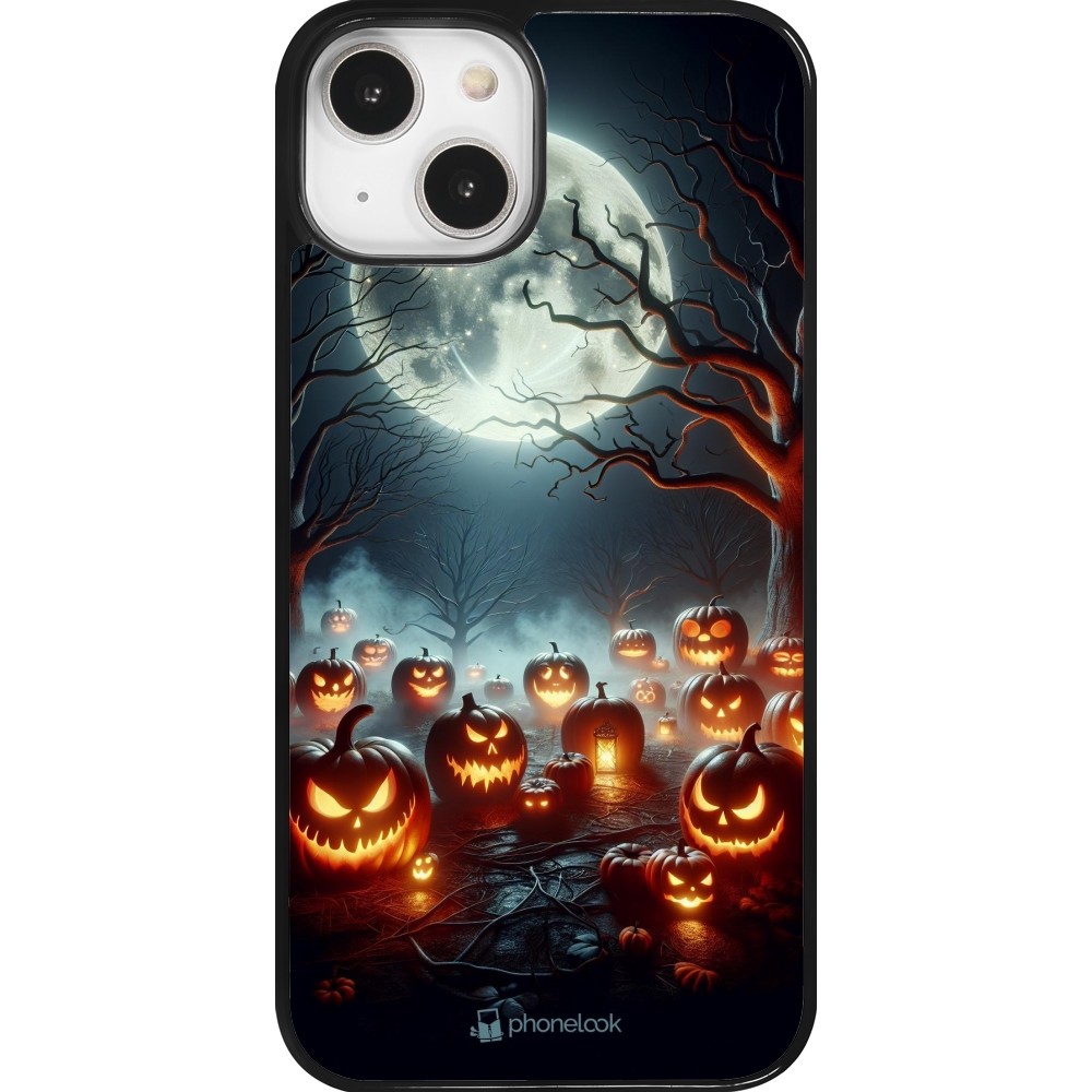 Coque iPhone 14 - Halloween 2024 Many Pumpkins