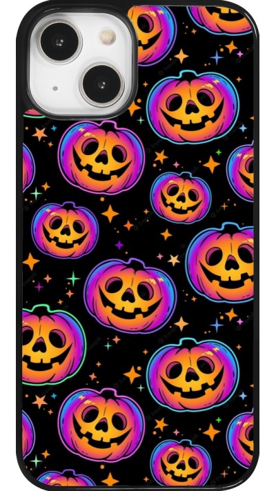 Coque iPhone 14 - Halloween 2024 rainbow pumpkins