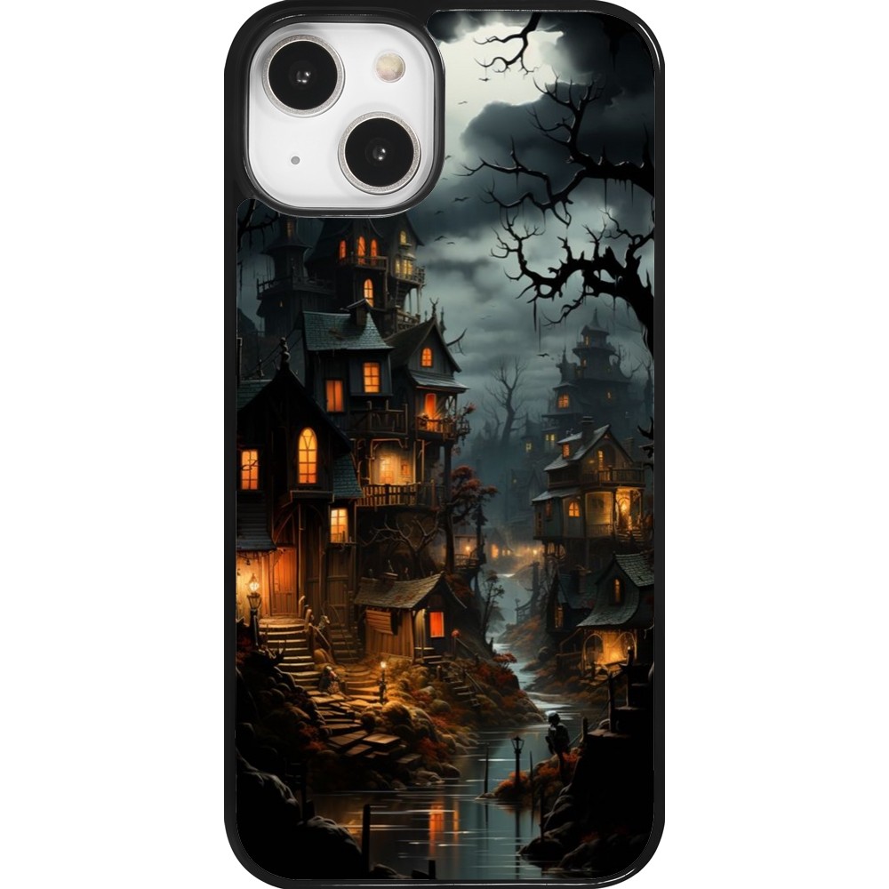 Coque iPhone 14 - Halloween 2024 scary town